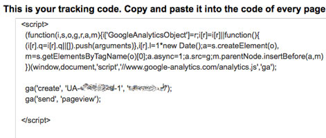 google analytics tracking code