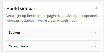 wordpress widget beheer