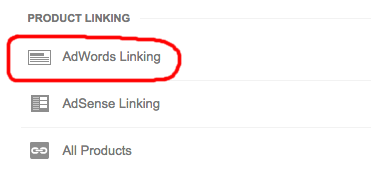 google analytics adwords linking