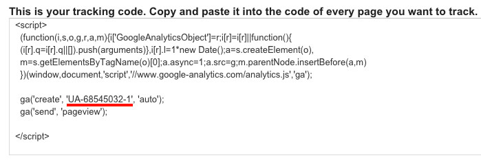 google analytics code