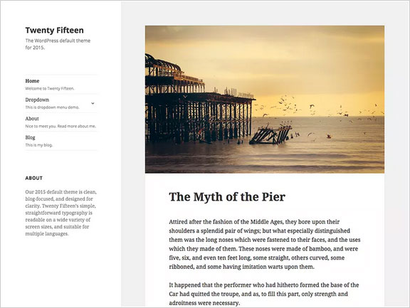 WordPress theme twenty fifteen