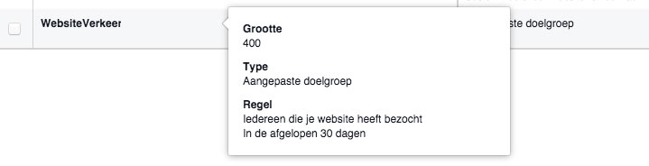 facebook aangepaste doelgroep