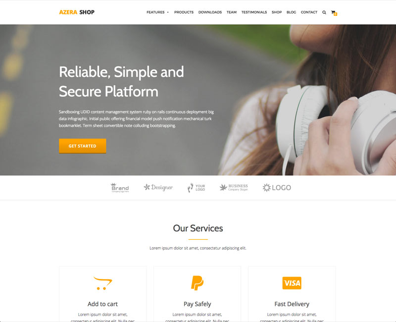 wordpress theme azera shop