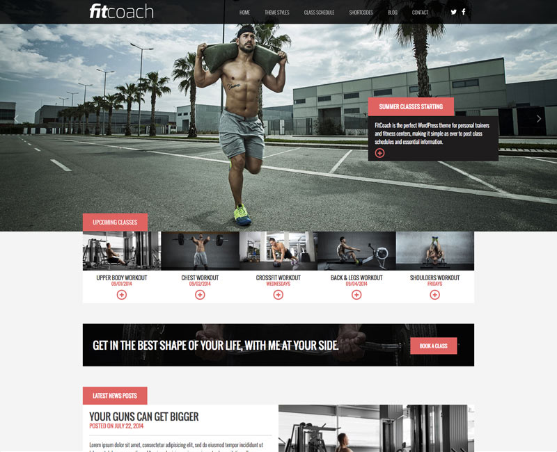 wordpress theme fit coach