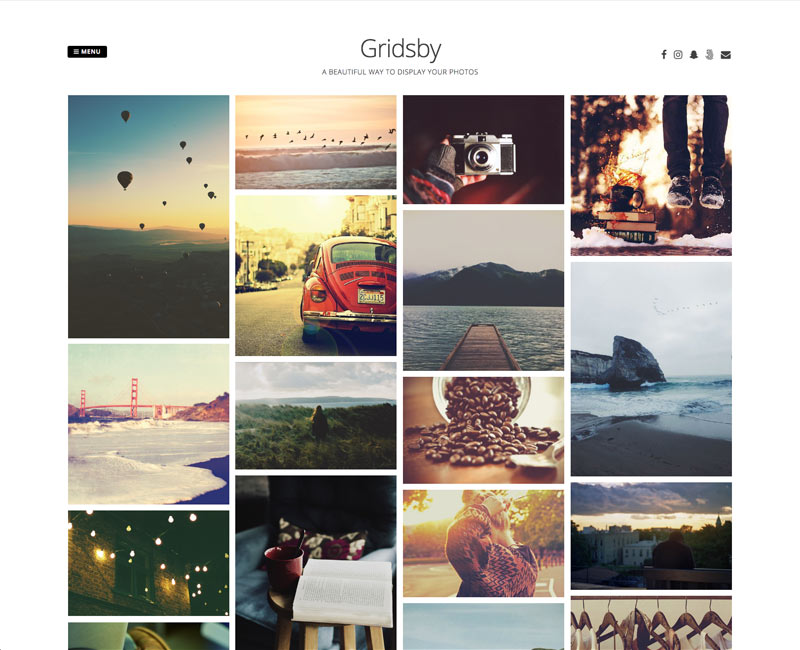 wordpress theme gridsby