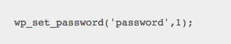 nieuw wordpress wachtwoord via function.php