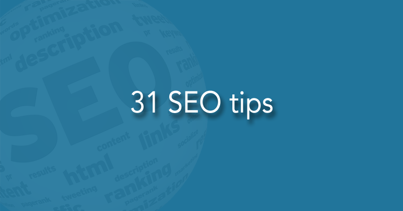 31 SEO tips