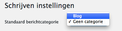 WordPress standaard categorie aanpassen