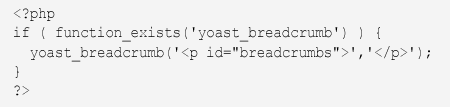 yoast seo breadcrumbs code